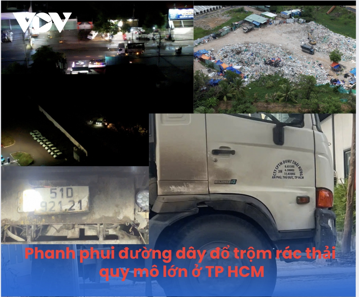 Phát hiện đường dây đổ trộm rác thải quy mô lớn ở TP HCM